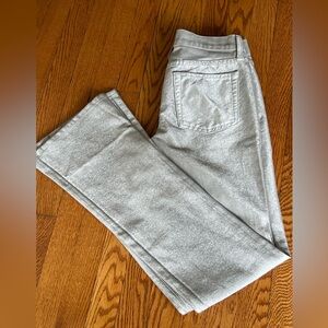 RALPH LAUREN 867 METALLIC SILVER BOOTCUT JEAN SIZE 28